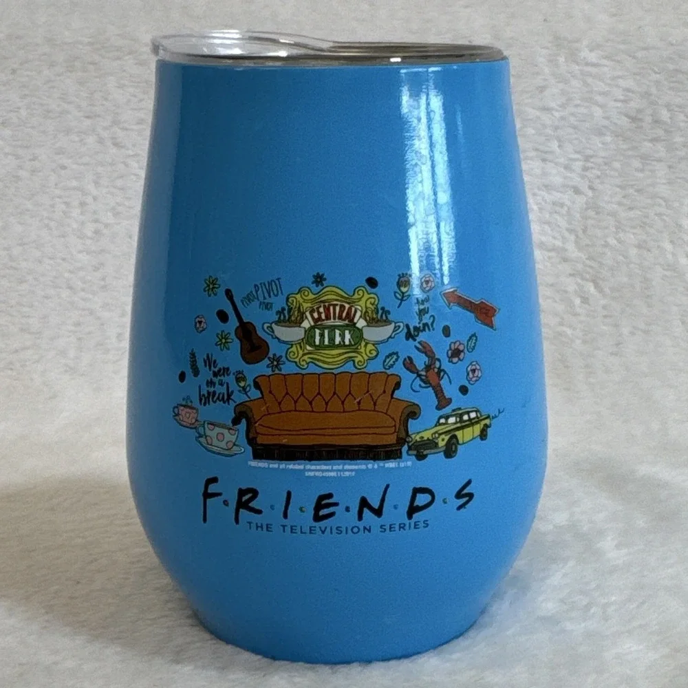 Friends The Television Series Central Perk Blue Insulated Wine Tumbler Lid